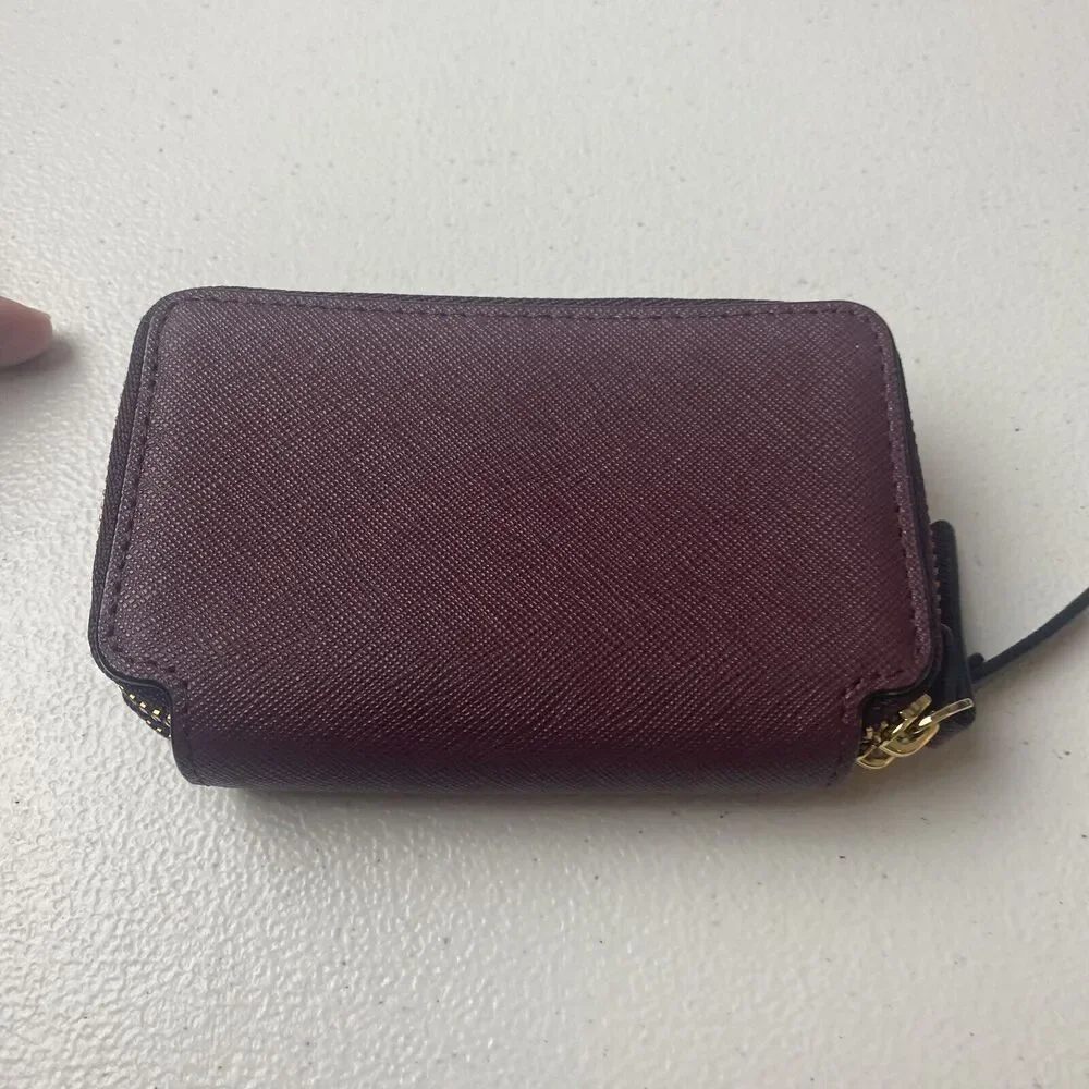 KATE SPADE Womens Red Maroon Zip Around Wallet Size S
